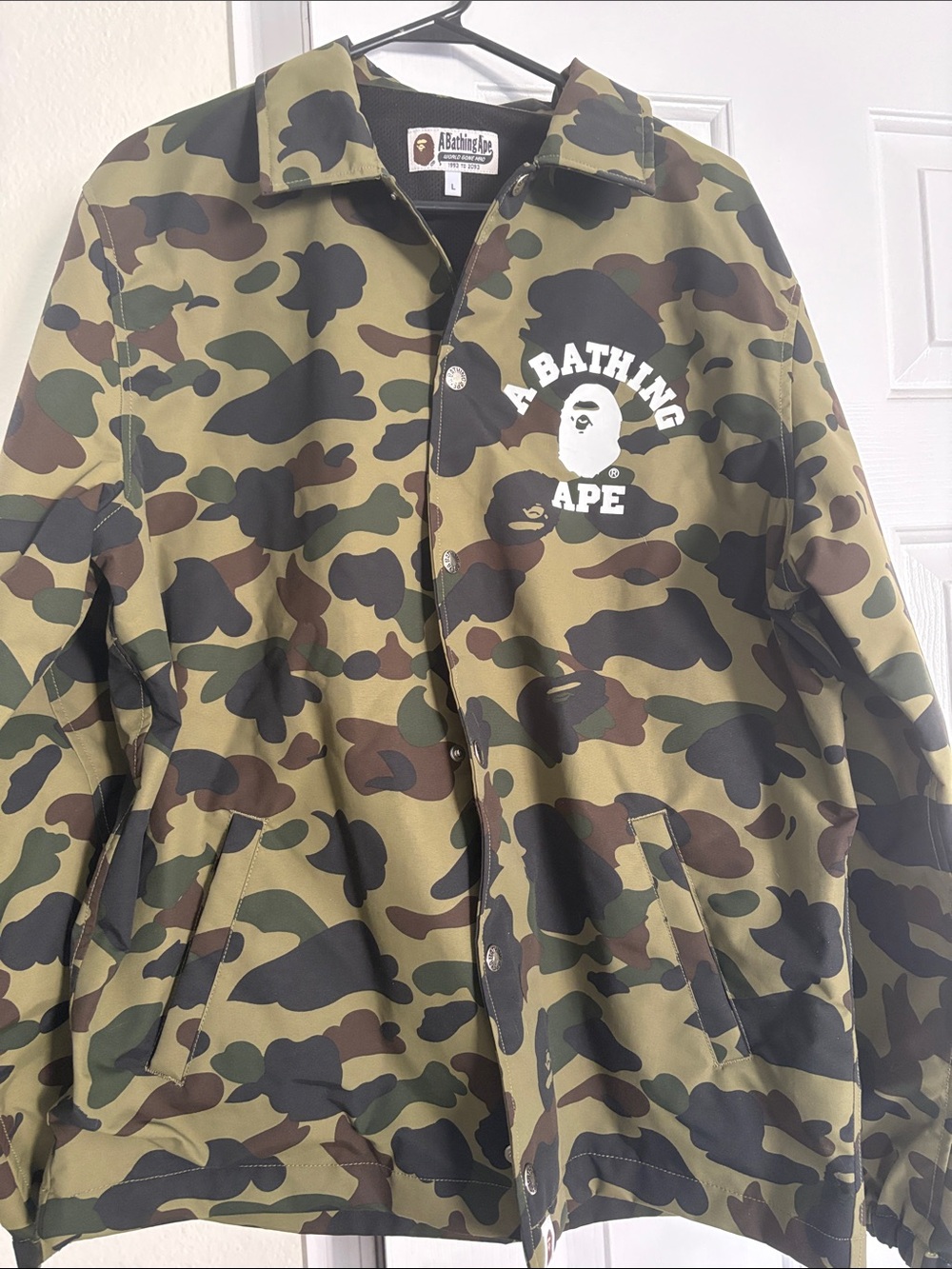 A Bathing Ape BAPE 1st Camo Coach Men’s Large Camo Jacket